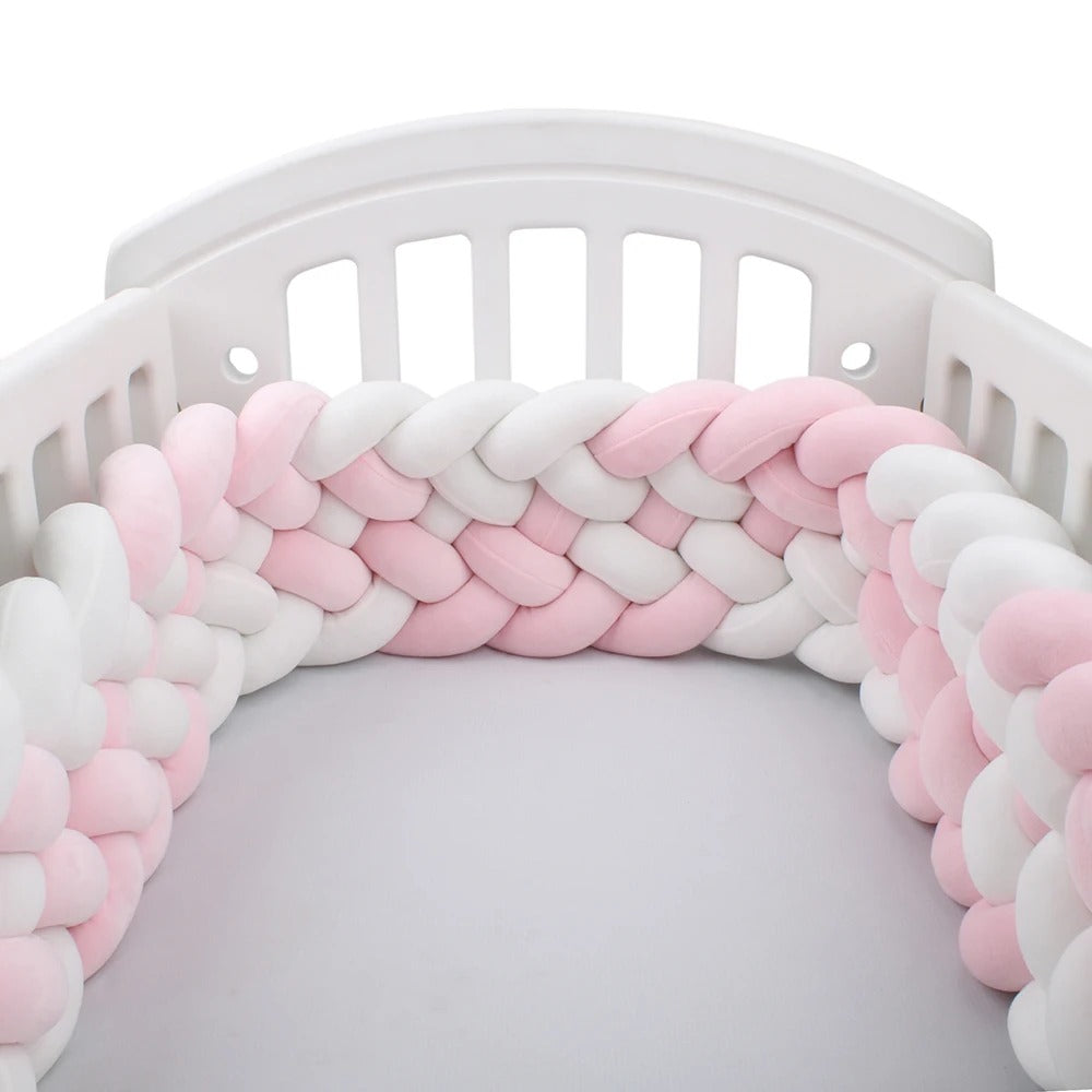 Tresse de lit -21 cm -rose/blanc