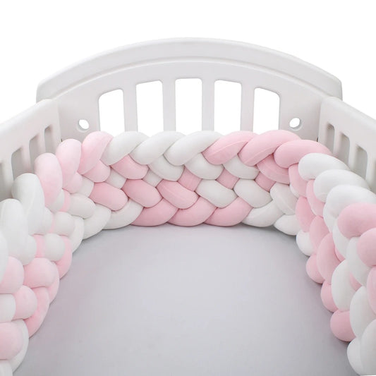 Tresse de lit -21 cm -rose/blanc