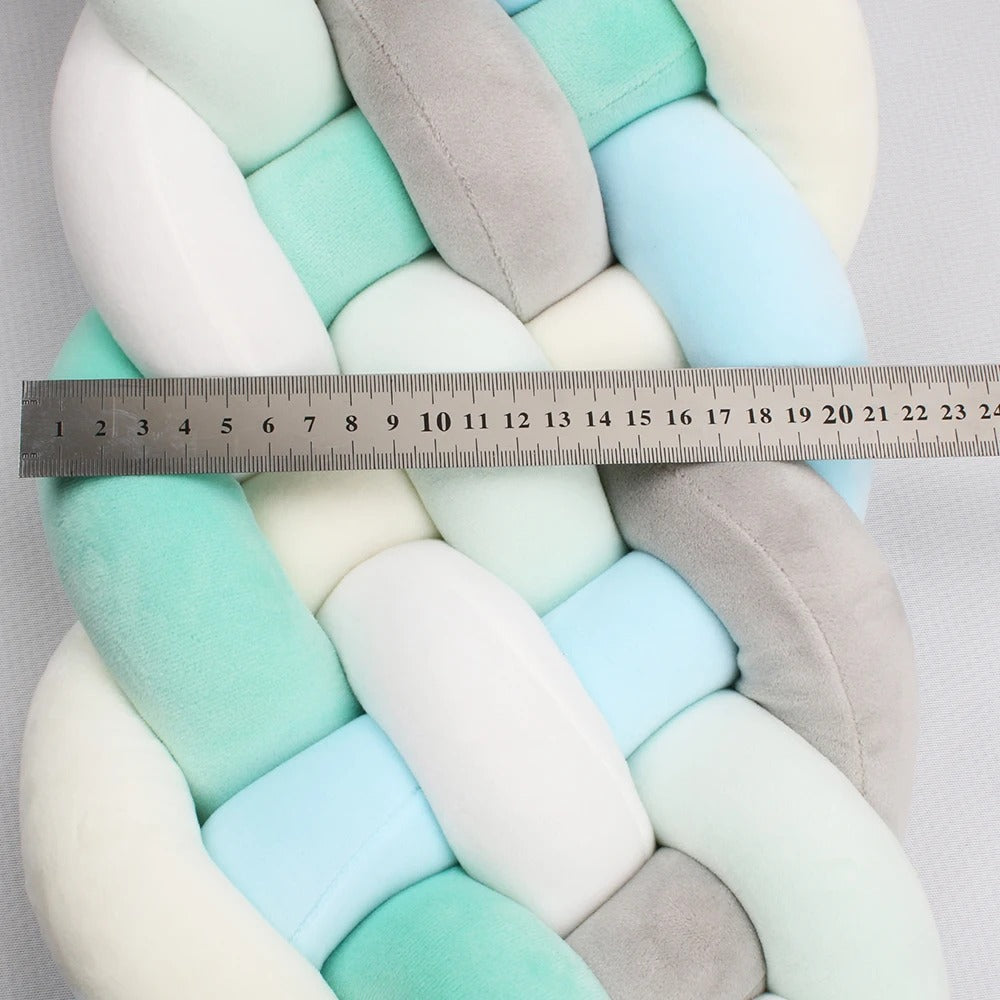 Tresse de lit -21 cm -vert/ gris/bleu