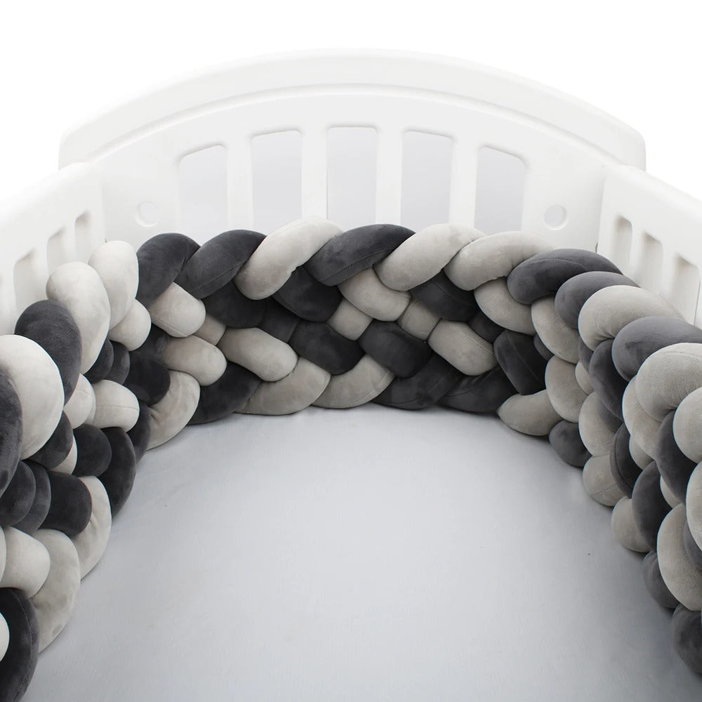 Tresse de lit -21 cm -noir/gris