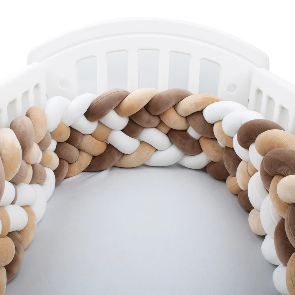 Tresse de lit -21 cm -beige/ marron/blanc