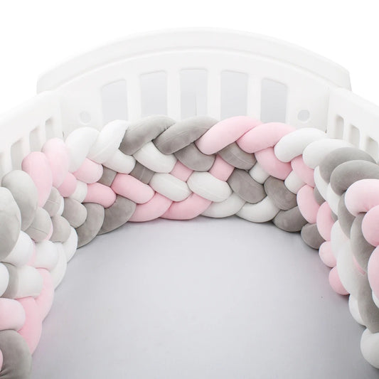 Tresse de lit -21 cm- rose/gris